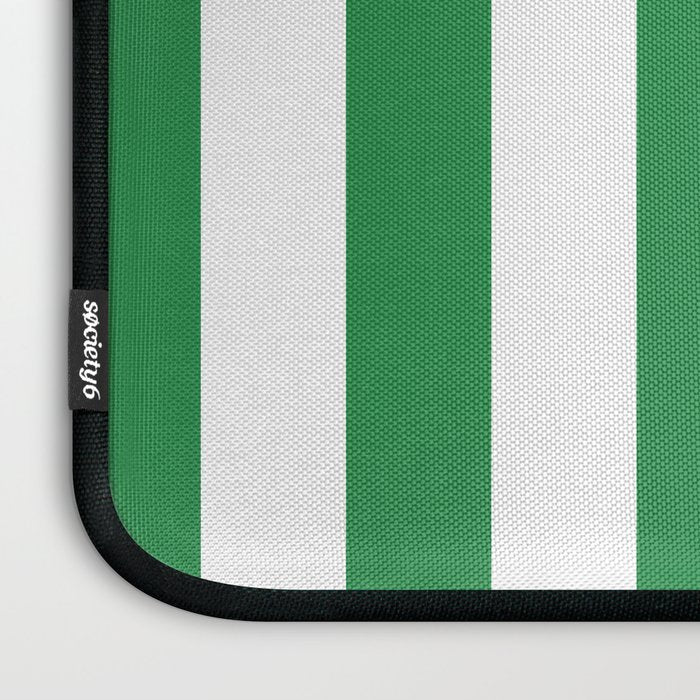 Green and White Stripes Laptop Sleeve Gallery Image 3