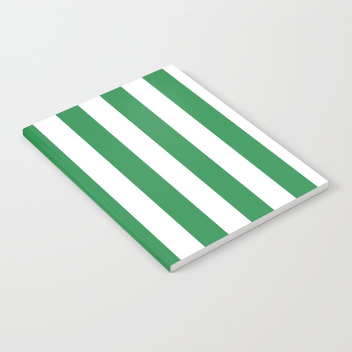 Green and White Stripes Notebook Gallery Image 2
