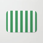 Green and White Stripes Bath Mat Gallery Image 1