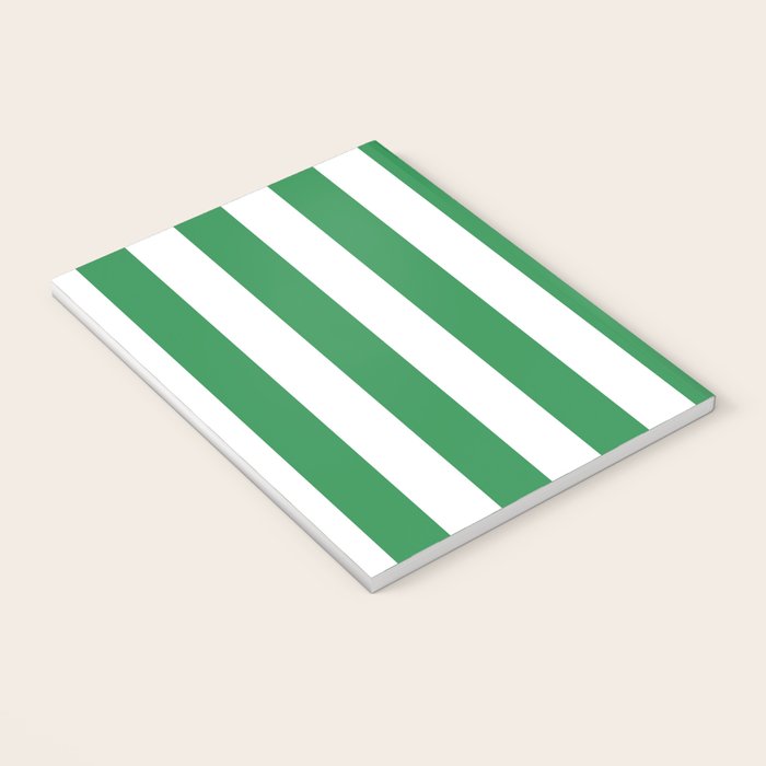 Green and White Stripes Notebook Gallery Image 3