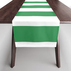 Green and White Stripes Table Runner Gallery Image 1