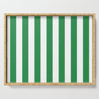 Green and White Stripes Serving Tray Gallery Image 1