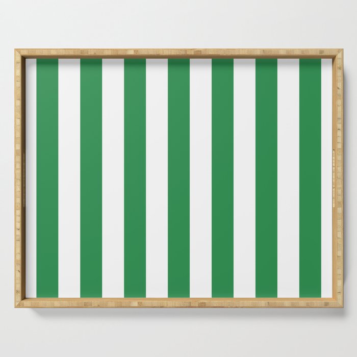 Green and White Stripes Serving Tray Gallery Image 1
