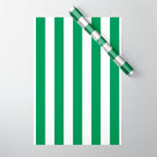 Green and White Stripes Wrapping Paper Gallery Image 1
