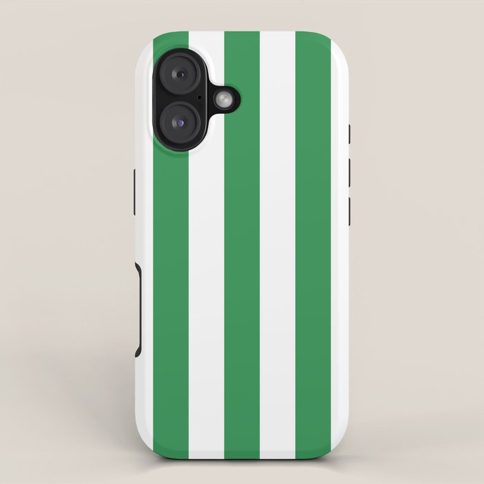 Green and White Stripes iPhone Case Gallery Image 1