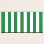 Green and White Stripes Desk Mat Gallery Image 3