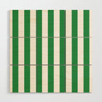 Green and White Stripes Wood Wall Art Gallery Image 1