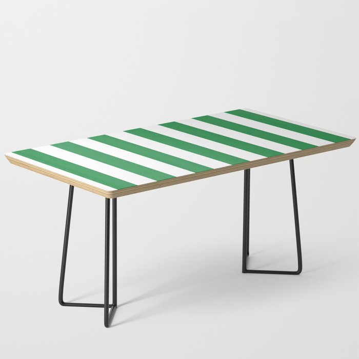 Green and White Stripes Coffee Table Gallery Image 1
