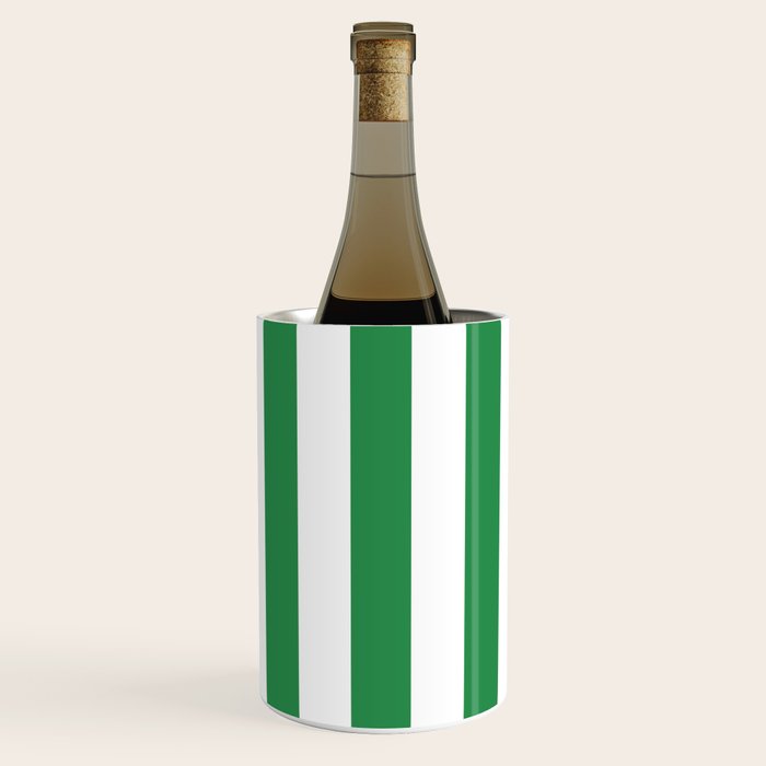 Green and White Stripes Wine Chiller Gallery Image 1