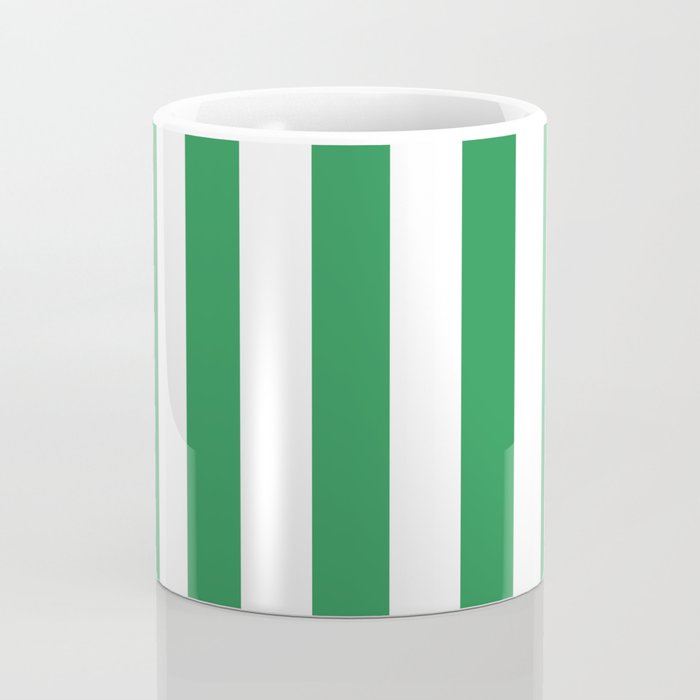 Green and White Stripes Coffee Mug Gallery Image 4