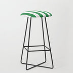 Green and White Stripes Stool Gallery Image 1