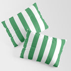 Green and White Stripes Pillow Sham Gallery Image 3