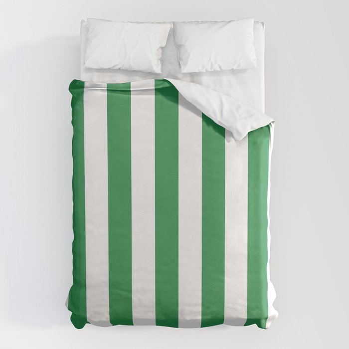 Green and White Stripes Duvet Cover Gallery Image 1