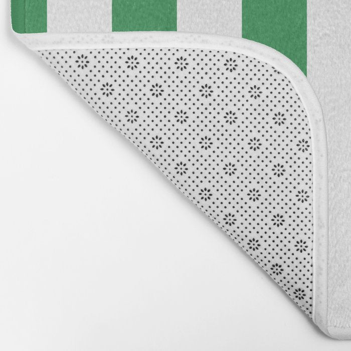 Green and White Stripes Bath Mat Gallery Image 2