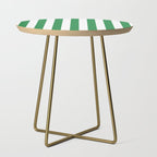 Green and White Stripes Side Table Gallery Image 1