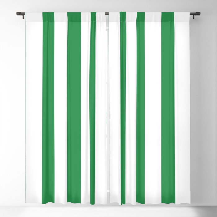 Green and White Stripes Window Curtain Gallery Image 1