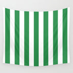 Green and White Stripes Wall Tapestry Gallery Image 4