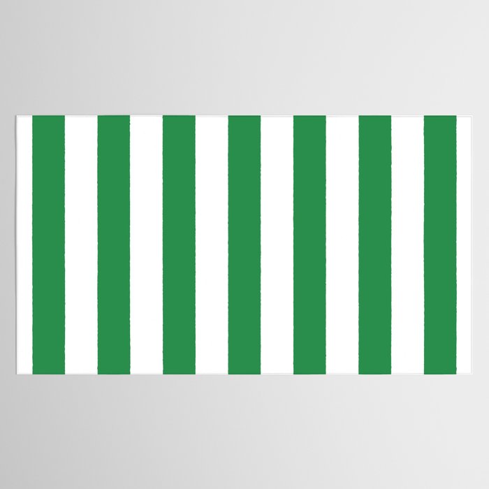 Green and White Stripes Tablecloth Gallery Image 2