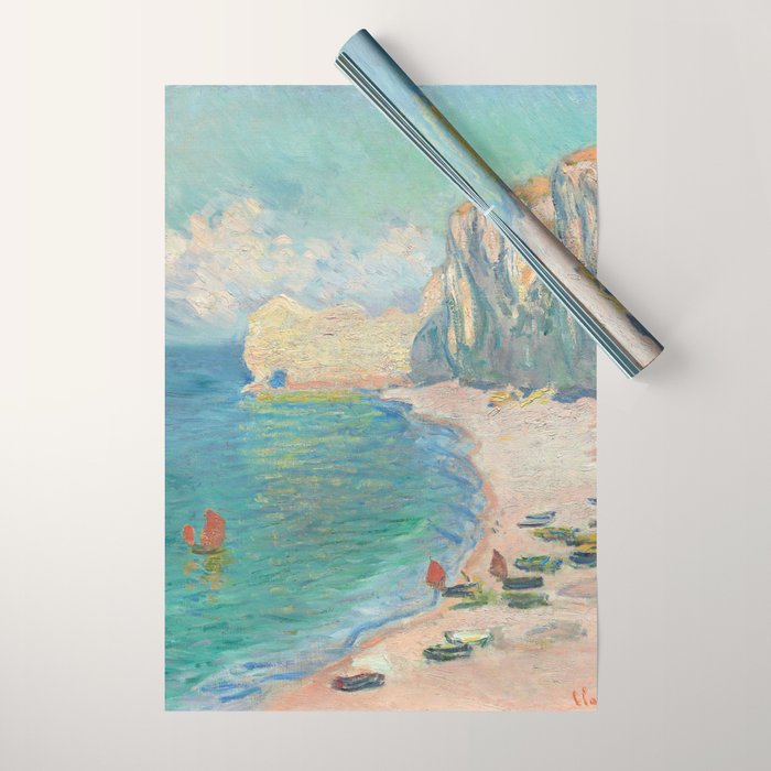 Claude Monet beach Wrapping Paper Gallery Image 1