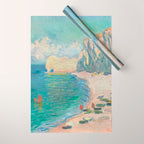 Claude Monet beach Wrapping Paper Gallery Image 1