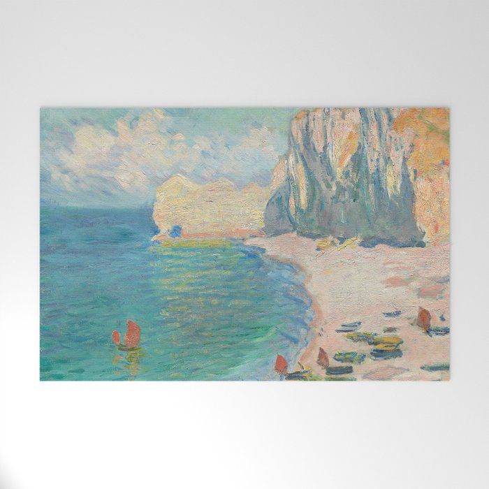 Claude Monet beach Welcome Mat Gallery Image 1