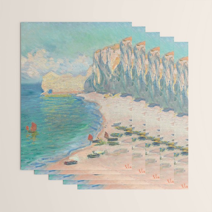 Claude Monet beach Wrapping Paper Gallery Image 3