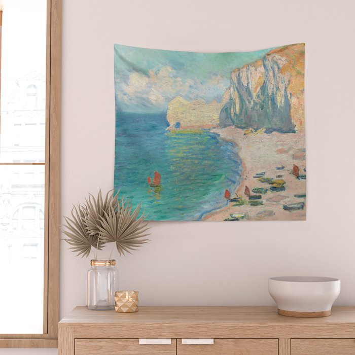 Claude Monet beach Wall Tapestry Gallery Image 2