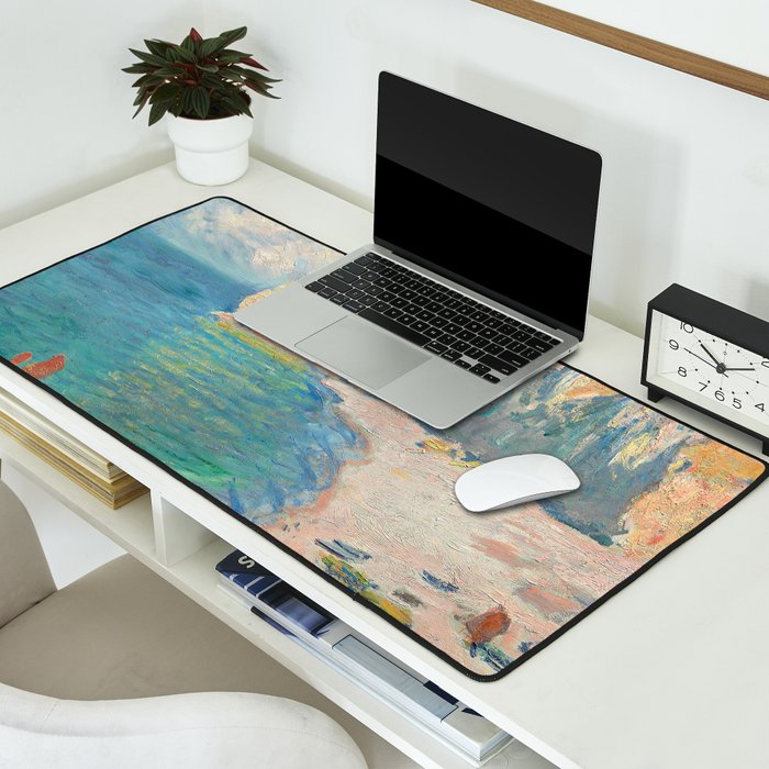 Claude Monet beach Desk Mat Gallery Image 2