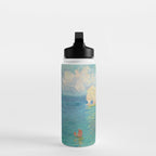 Claude Monet beach Water Bottle Gallery Image 3