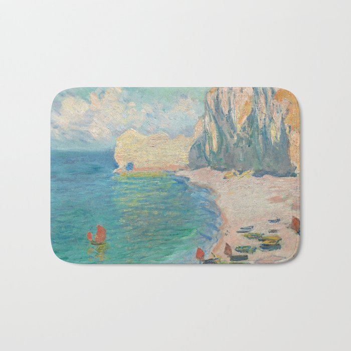 Claude Monet beach Bath Mat Gallery Image 1
