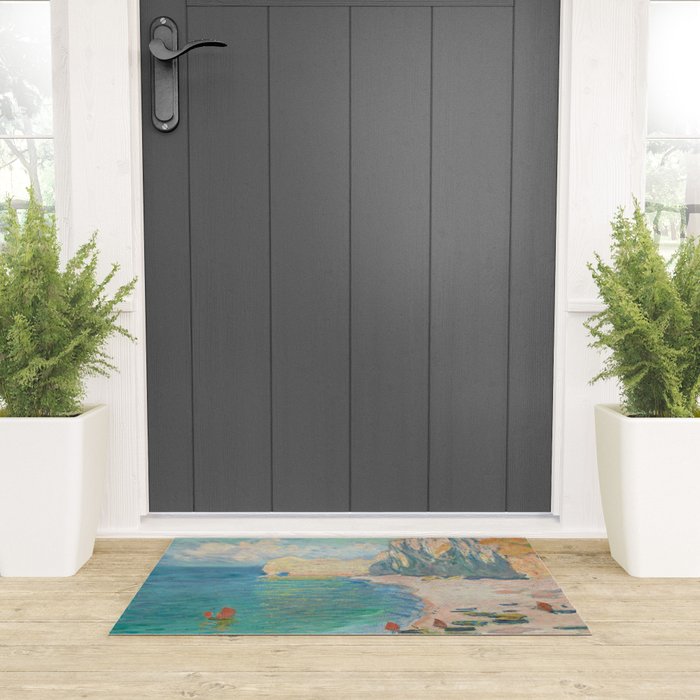 Claude Monet beach Welcome Mat Gallery Image 3