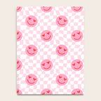 Romantic heart eye face checkered pattern Notebook Gallery Image 4