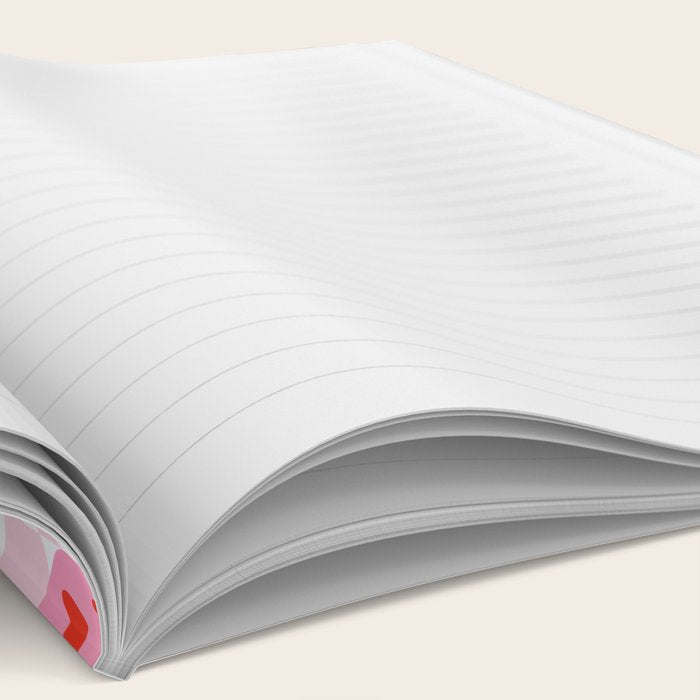 Romantic heart eye face checkered pattern Notebook Gallery Image 2