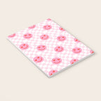 Romantic heart eye face checkered pattern Notebook Gallery Image 3