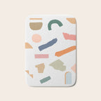 Mix of color shapes happy artwork Bath Mat Gallery Image 1