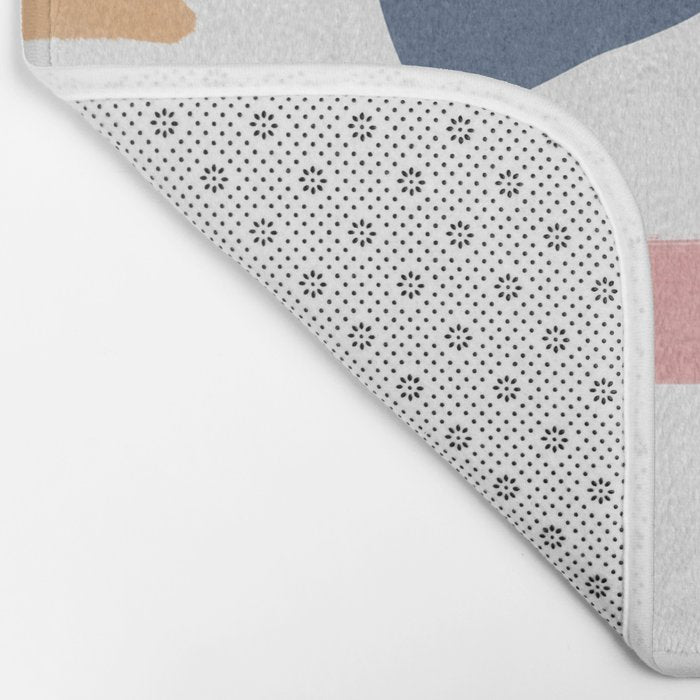 Mix of color shapes happy artwork Bath Mat Gallery Image 2