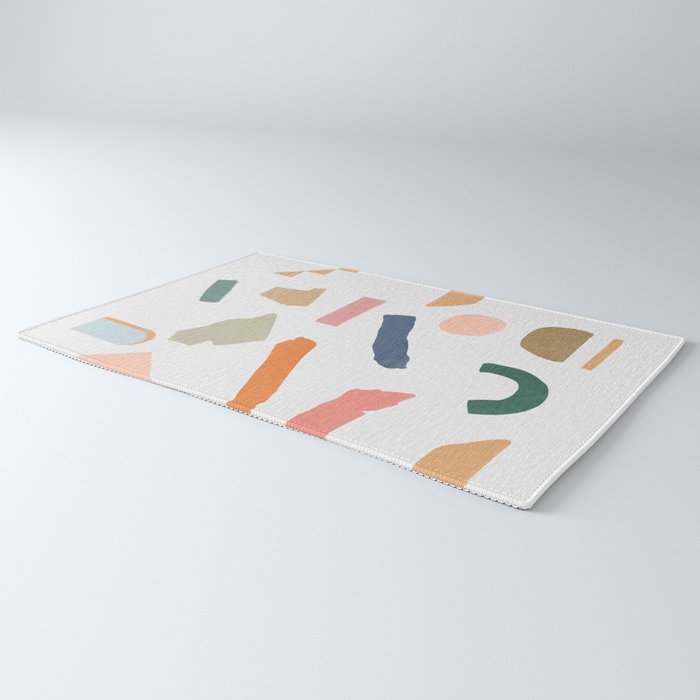 Mix of color shapes happy artwork Rug Gallery Image 3