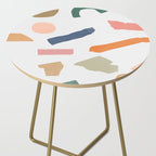 Mix of color shapes happy artwork Side Table Gallery Image 2