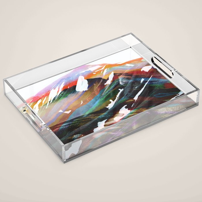 Abstract Mountains II Acrylic Tray Gallery Image 1