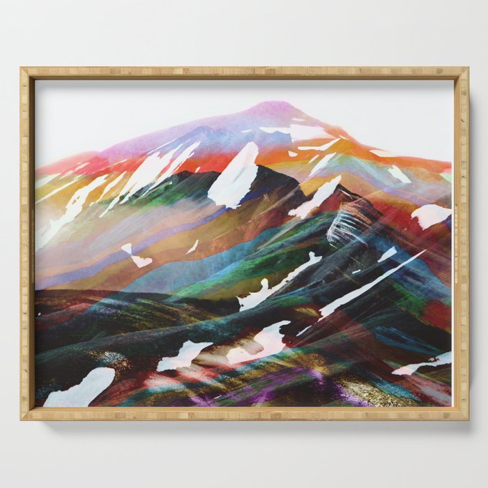 Abstract Mountains II Serving Tray Gallery Image 1