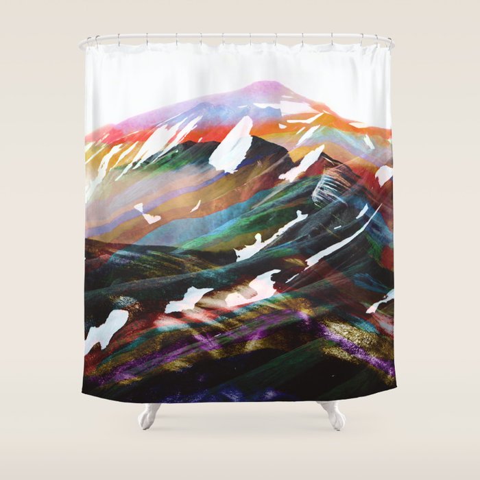 Abstract Mountains II Shower Curtain Gallery Image 1