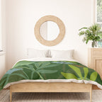 Dark Tropical Flower Pattern Duvet Cover Gallery Image 3