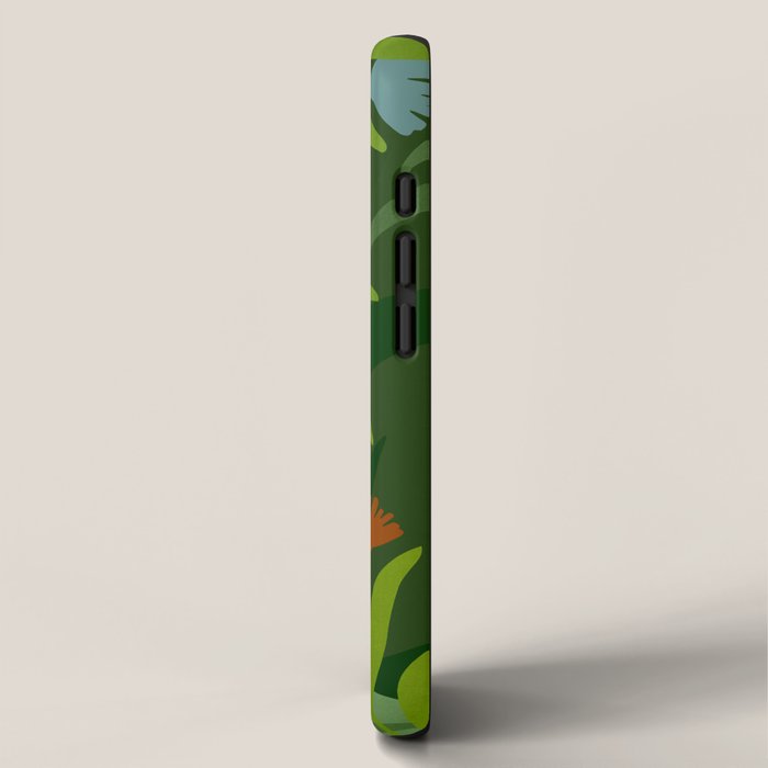 Dark Tropical Flower Pattern iPhone Case Gallery Image 2
