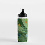 Dark Tropical Flower Pattern Water Bottle Gallery Image 3