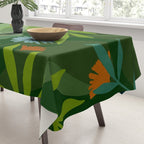 Dark Tropical Flower Pattern Tablecloth Gallery Image 3