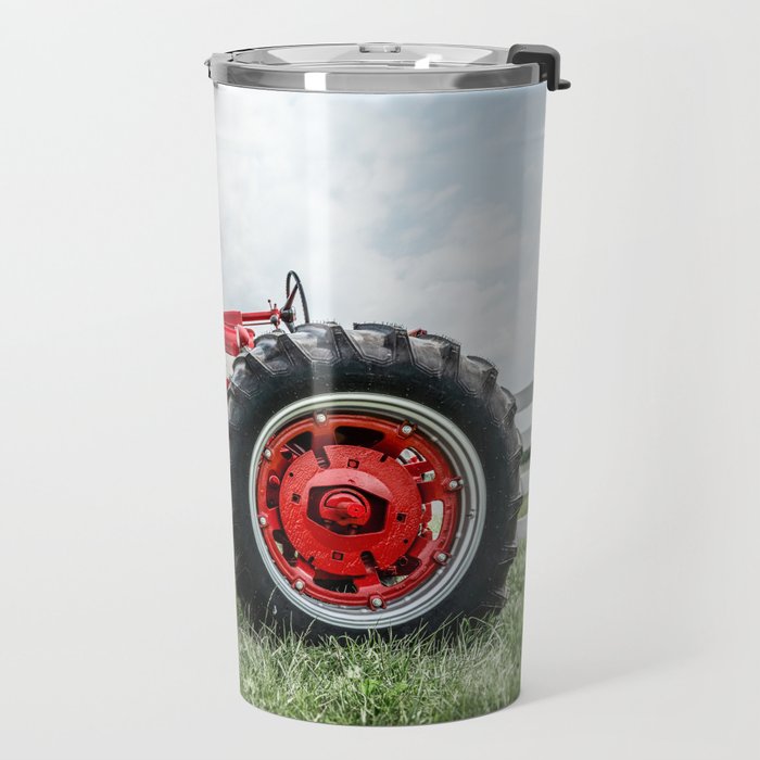 Vintage IH Farmall 450 Side View Red Tractor Travel Mug Gallery Image 2