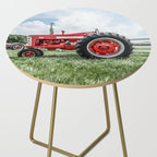 Vintage IH Farmall 450 Side View Red Tractor Side Table Gallery Image 2