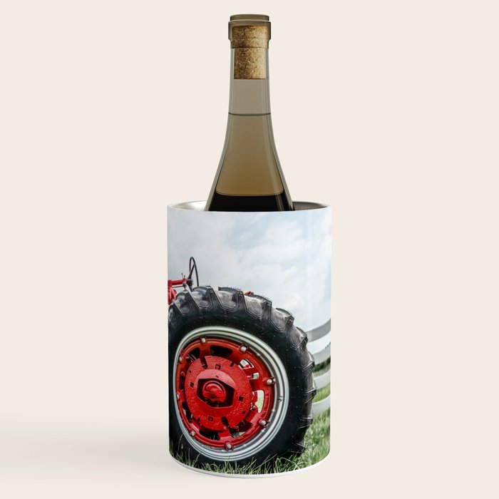 Vintage IH Farmall 450 Side View Red Tractor Wine Chiller Gallery Image 3