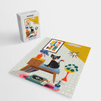 Mid Century Modern Cat Jigsaw Puzzle Gallery Image 2