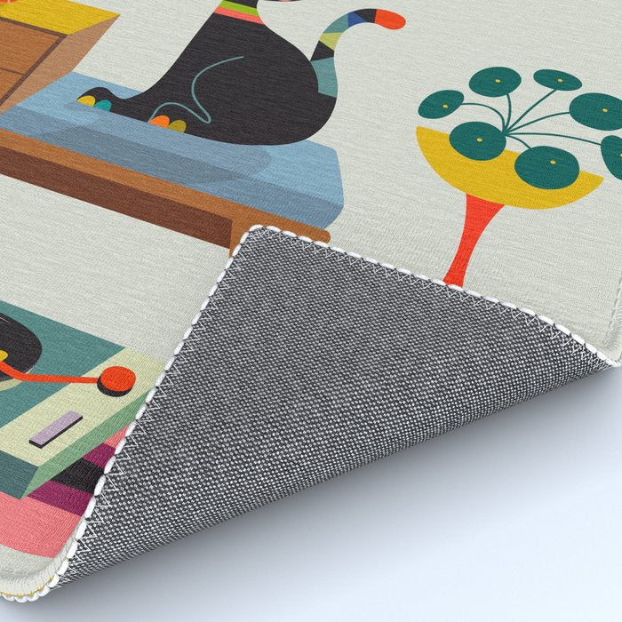 Mid Century Modern Cat Rug Gallery Image 4
